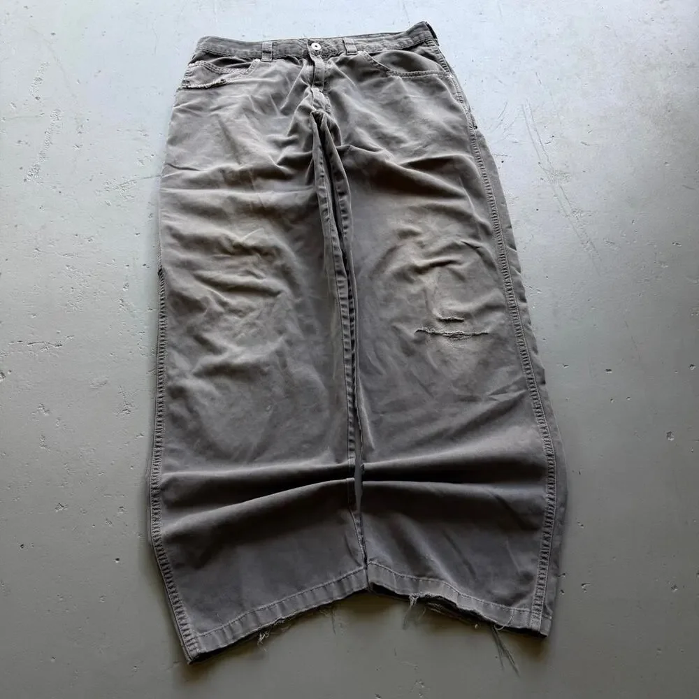 Vintage Wrangler Grey Carpenter Pants 35x30 Baggy Utility Workwear